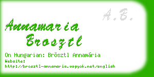 annamaria brosztl business card